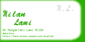 milan lami business card